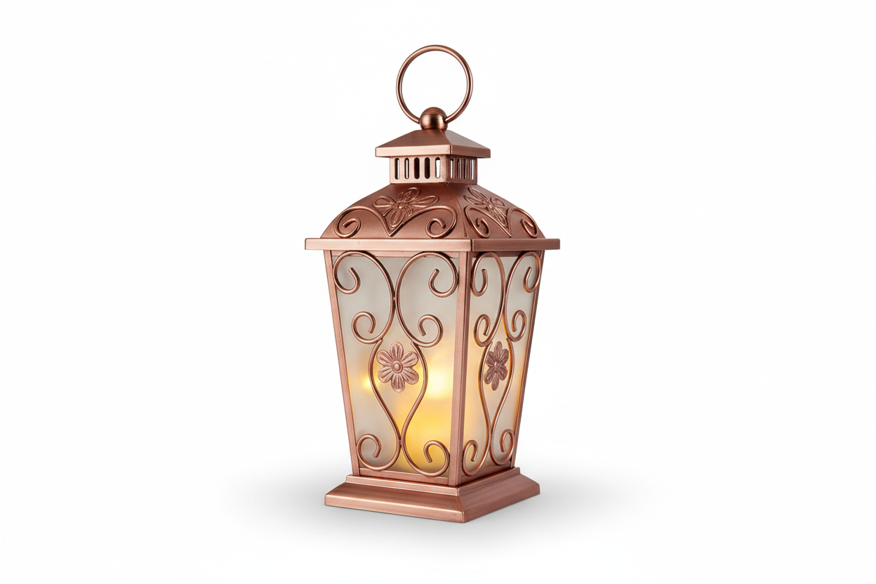 Rose Metal Frame Family Lantern