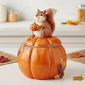 Squirrel & Pumpkin Cookie Jar