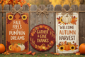 Thanksgiving Fall Welcome Signs Set Of 3